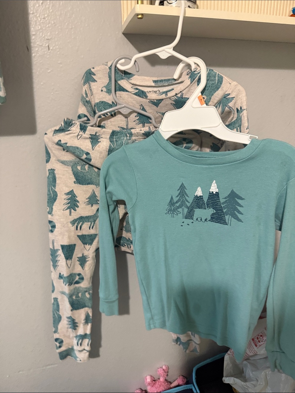Carter's Teal Bear Mountain Pajama Set